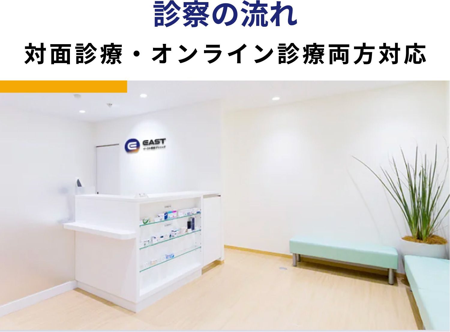 【診察の流れ】対面診療・オンライン診療両方対応